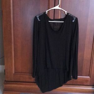 COPY - BCBG Hugh low black lace in back and front.